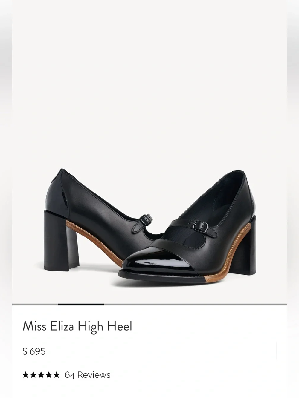 The Office of Angela Scott Miss Eliza Black Leather High Heel